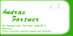 andras portner business card